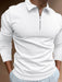 Striped Zipper Accent Men's POLO Shirt: Stylish Versatility for All Occasions