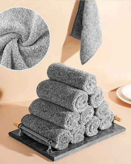 Eco-Conscious Bamboo Kitchen Towels Set - Essential Cleaning Accessories for a Green Home