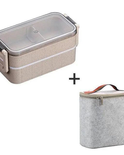Sustainable Wheat Straw Lunch Box with Utensils: Your Eco-Conscious Mealtime Essential