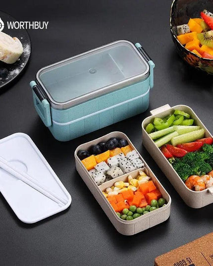 Sustainable Wheat Straw Lunch Box with Utensils: Your Eco-Conscious Mealtime Essential