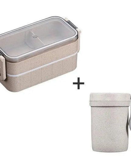 Sustainable Wheat Straw Lunch Box with Utensils: Your Eco-Conscious Mealtime Essential