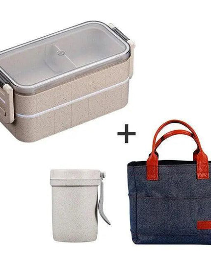 Sustainable Wheat Straw Lunch Box with Utensils: Your Eco-Conscious Mealtime Essential