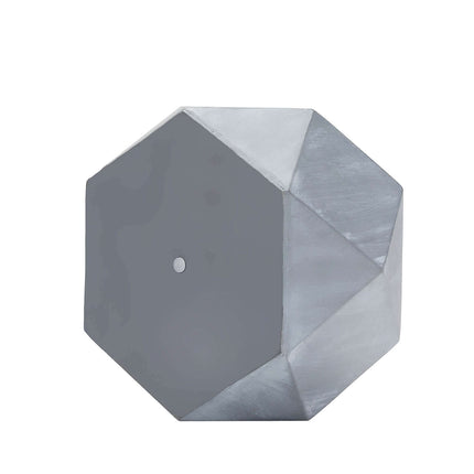 AliKopy Mini Cement Geometric Planter - 7" Gray Finish, Modern Design