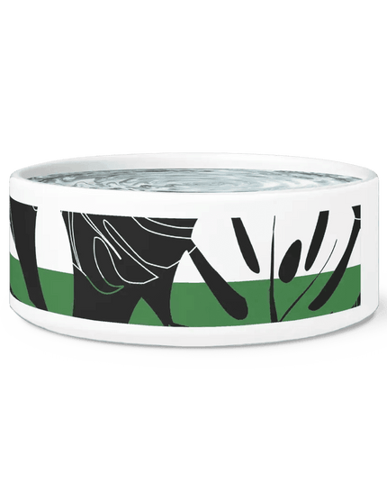 Chic Ceramic Pet Bowl with Adorable Paw Print Accent