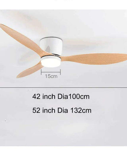 Lux&Vitae Modern Low-Profile Ceiling Fan with Remote Control - 6 Speed DC Motor