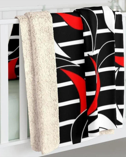 Cozy Elegance Printed Sherpa Fleece Blanket for Ultimate Comfort