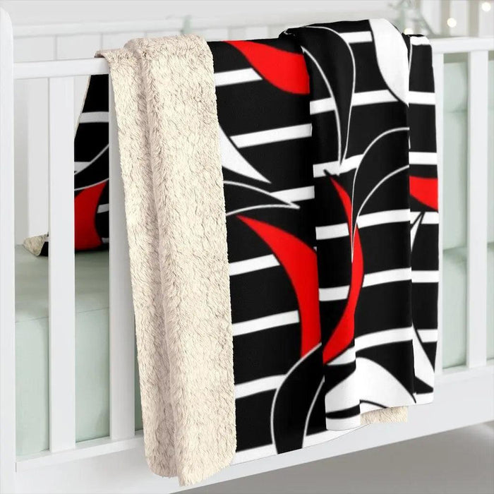 Snuggle Up with this Stylish Printed Sherpa Fleece Blanket