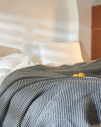 Chic Striped Acrylic Sofa Blanket for Ultimate Comfort