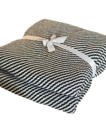 Chic Striped Acrylic Sofa Blanket for Ultimate Comfort