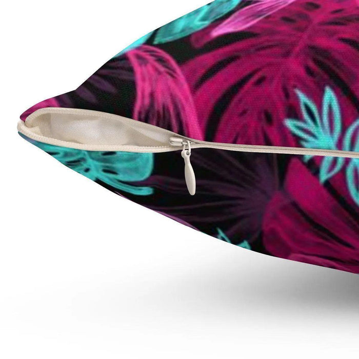 Modern tropical leaves decorative cushion cover