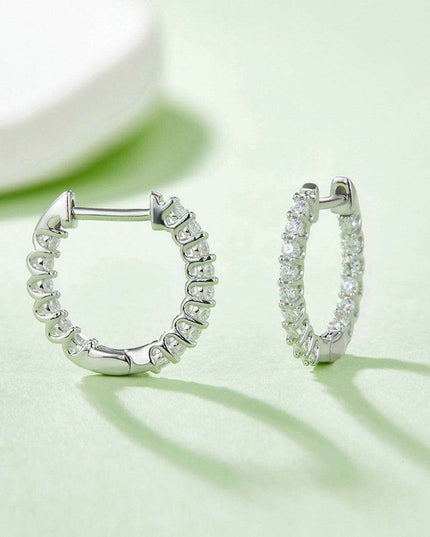 Elegant Lab-Diamond Sterling Silver Earrings with Premium Gift Presentation