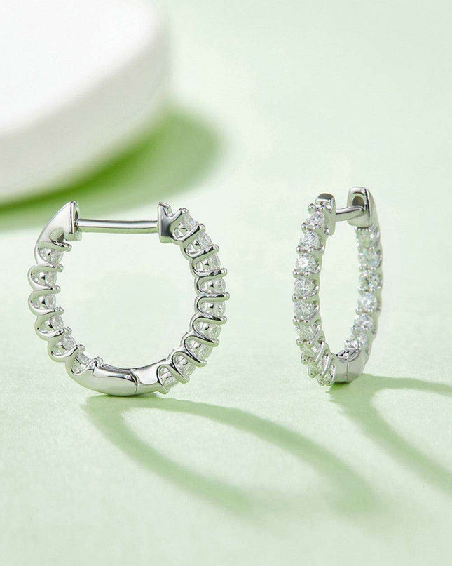 Elegant Lab-Diamond Sterling Silver Earrings with Premium Gift Presentation