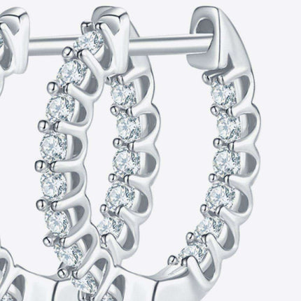 Elegant Lab-Diamond Sterling Silver Earrings with Premium Gift Presentation