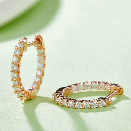 Elegant Lab-Diamond Sterling Silver Earrings with Premium Gift Presentation