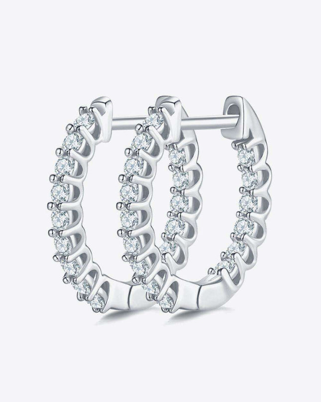 Elegant Lab-Diamond Sterling Silver Earrings with Premium Gift Presentation