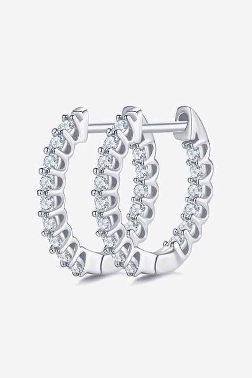 Elegant Lab-Diamond Sterling Silver Earrings in Deluxe Presentation Box