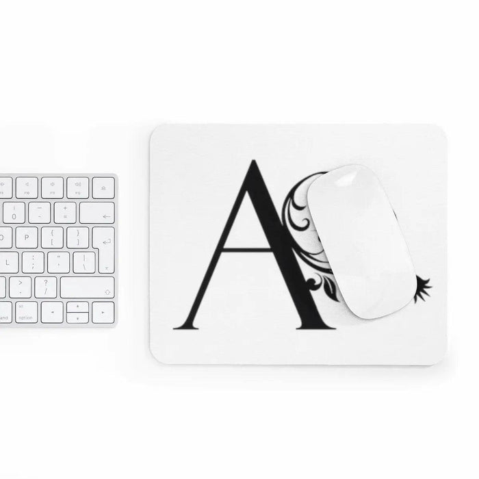 Customized Monogram Print Mousepad with Non-Slip Rubber Bottom