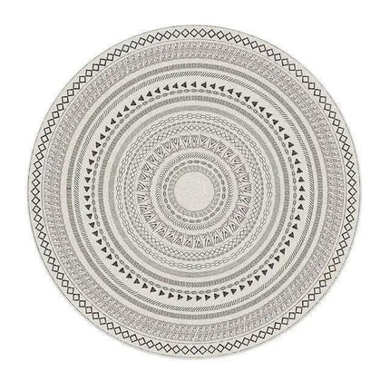 Elegant Round Moroccan-Style Polyester Area Carpet