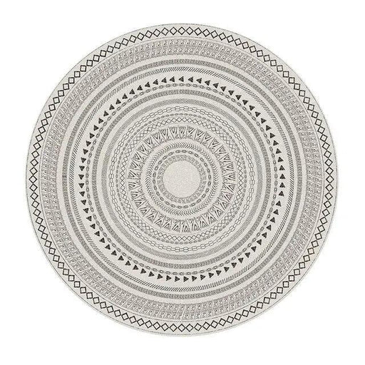 Circular Moroccan Polyester Rug - Luxurious Nordic Decor Piece