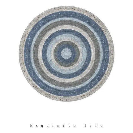 Elegant Round Moroccan-Style Polyester Area Carpet