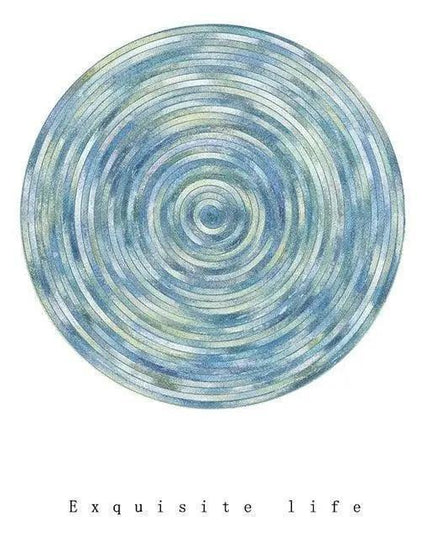 Elegant Round Moroccan-Style Polyester Area Carpet