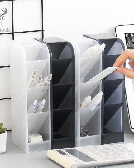 Desk Harmony: 4-Grid Organizer for Effortless Workspace Efficiency!