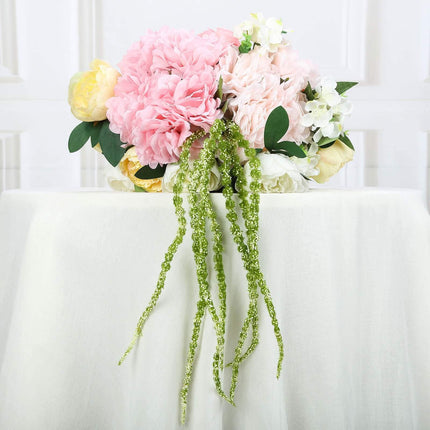 AliKopy 2 Pack 32" Green Artificial Amaranthus with Ivy Leaves