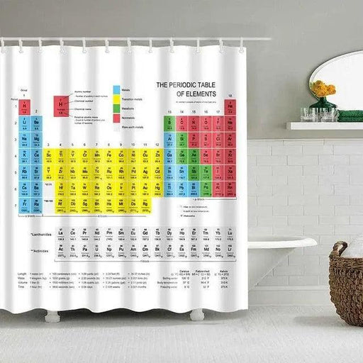 Calendar Print Waterproof Shower Curtain with Customizable Sizes