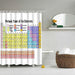 Customizable Calendar Design Fabric Shower Curtain for Modern Bathrooms