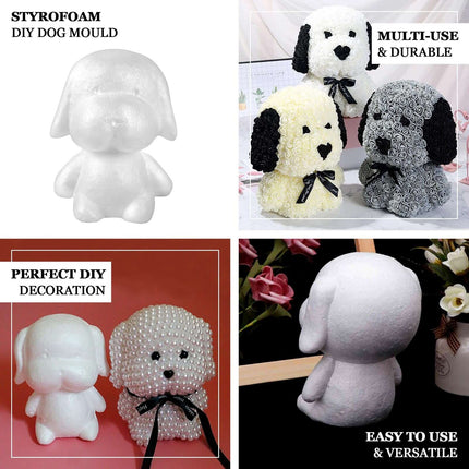 AliKopy 12.5" DIY White 3D Modeling Styrofoam Puppy - Craft Foam Anima