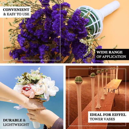 AliKopy 6 Pack 7" Foam Flower Bouquet Holders - Ideal for DIY Centerpi