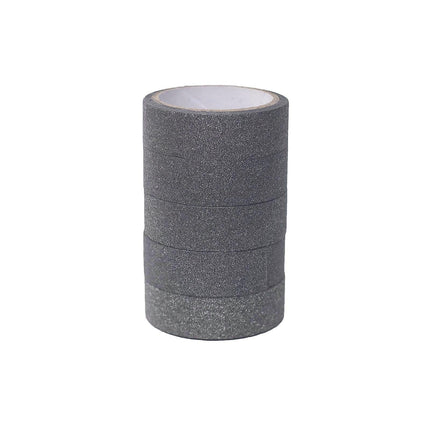 AliKopy 5 Pack Charcoal Gray Glitter Washi Tape - 0.5"x5 Yards, DIY Cr