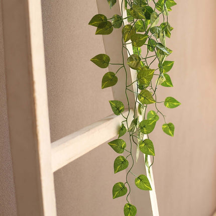 AliKopy 4 Pack Green Pothos Hanging Plants - 3ft Silk Foliage Garland