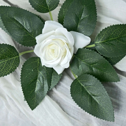 AliKopy 100 Pack Green Artificial Rose Leaves for DIY Wreaths & Garlan