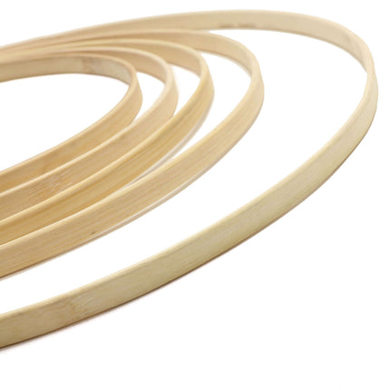 AliKopy Set of 5 Natural Wooden Rings for Crafts - Eco-Friendly & Dura