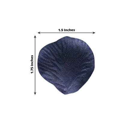 AliKopy 500-Pack Navy Blue Silk Rose Petals - Round Design, Table Deco