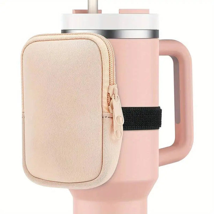 Adventure Neoprene Bottle Sleeve with Multi-Storage Options for Stanley Tumblers - Compatible with 40oz, 20oz, 30oz Mugs