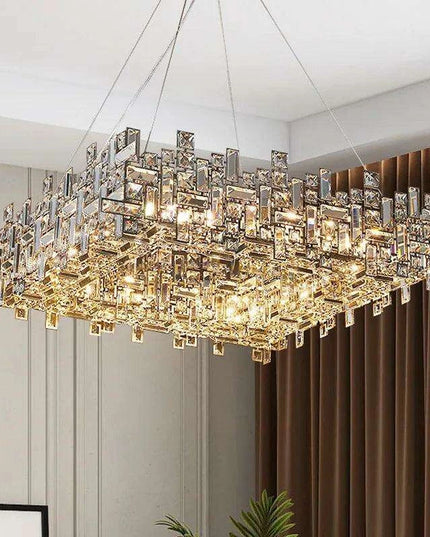 Stylish Adjustable LED Crystal Chandelier – Ideal for Any Room Decor