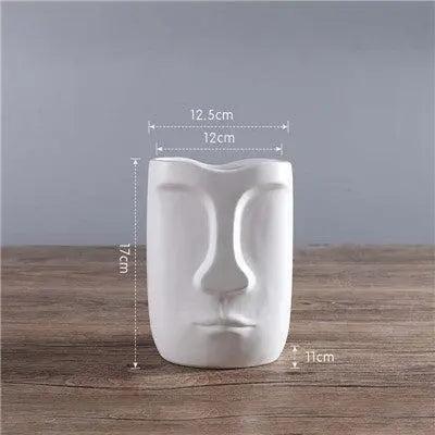 Nordic Minimalist Abstract Head Portrait Vase for Modern Home Decor