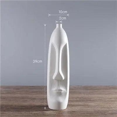 Nordic Minimalist Abstract Head Portrait Vase for Modern Home Decor