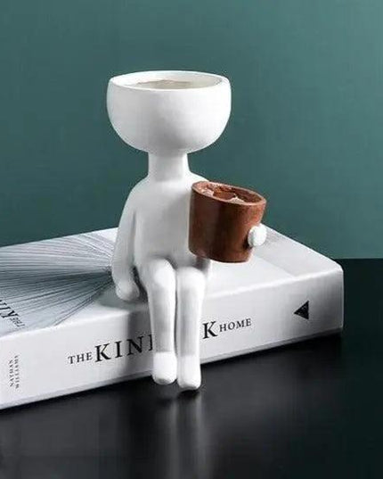 Abstract Nordic Head Ceramic Vase: Chic Minimalist Decor