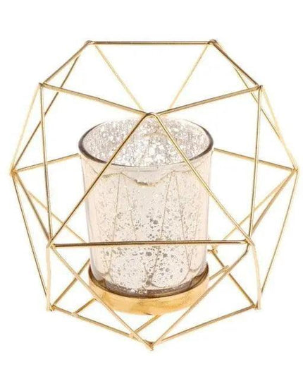 Nordic Grace Iron Candle Holder Set - Stylish Accent for Contemporary Interiors