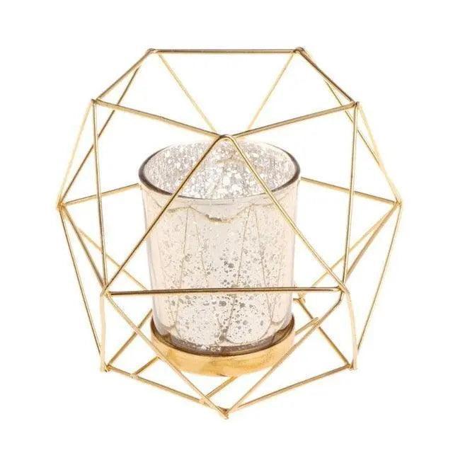 Nordic Grace Iron Candle Holder Set - Stylish Accent for Contemporary Interiors