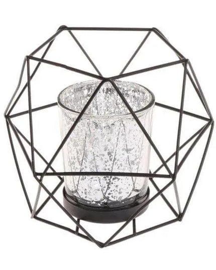 Nordic Grace Iron Candle Holder Set - Stylish Accent for Contemporary Interiors