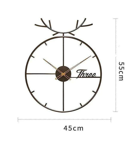 Nordic Minimalist Iron Wall Clock: Elegant Design with Silent Functionality
