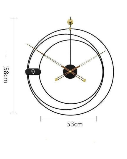Nordic Minimalist Iron Wall Clock: Elegant Design with Silent Functionality