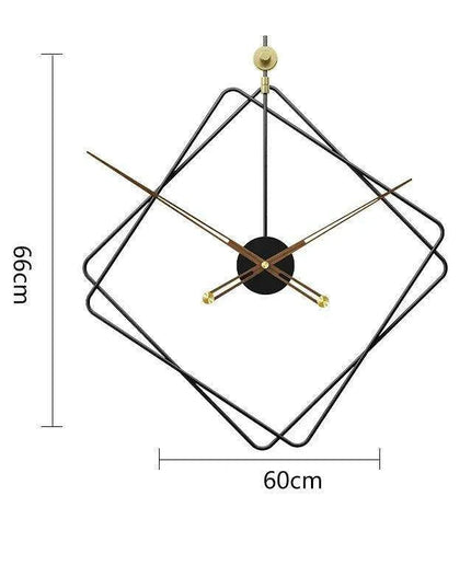Nordic Minimalist Iron Wall Clock: Elegant Design with Silent Functionality