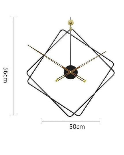Nordic Minimalist Iron Wall Clock: Elegant Design with Silent Functionality