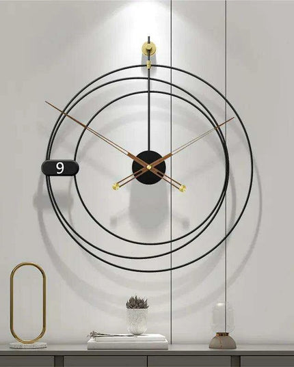 Nordic Minimalist Iron Wall Clock: Elegant Design with Silent Functionality