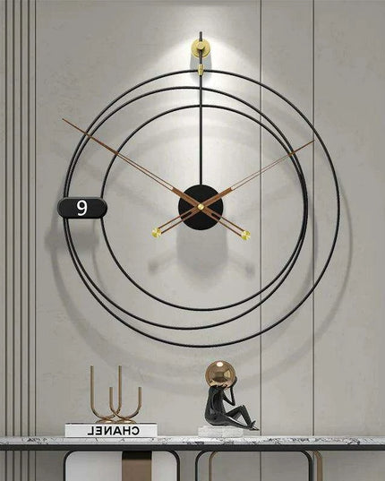 Nordic Minimalist Iron Wall Clock: Elegant Design with Silent Functionality